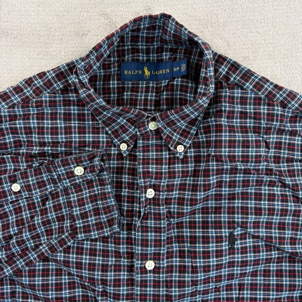 Polo Ralph Lauren Shirt in Multi Plaid Men Small Pony Preppy Long Sleeve